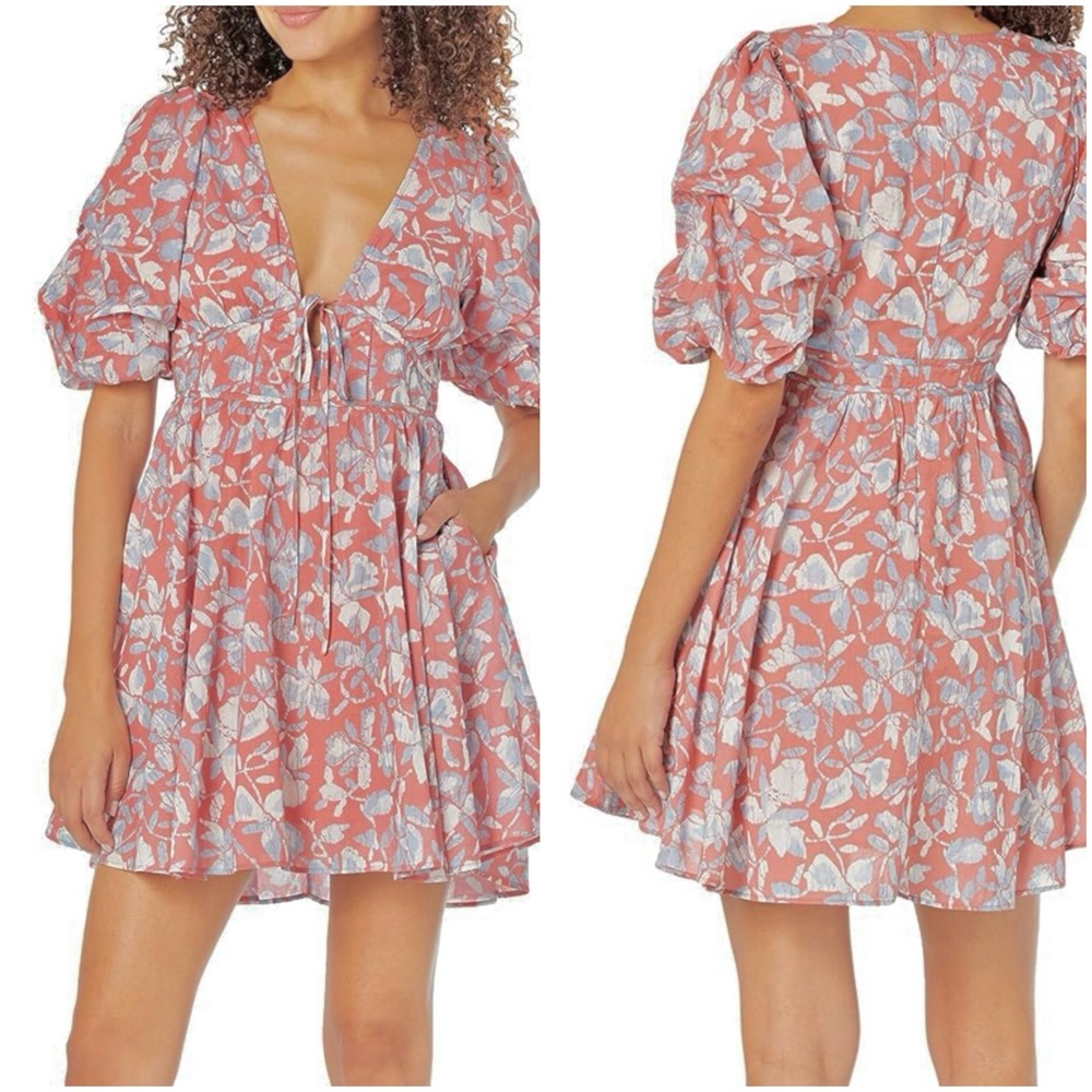 NWT $278 JOIE (full line) Sz 8 Lucia Dress in Celestial Blue Multi Print